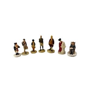 Sebastian Miniatures-colonial, JFK, Ben Franklin, Andrew Jackson- Lot Of 7